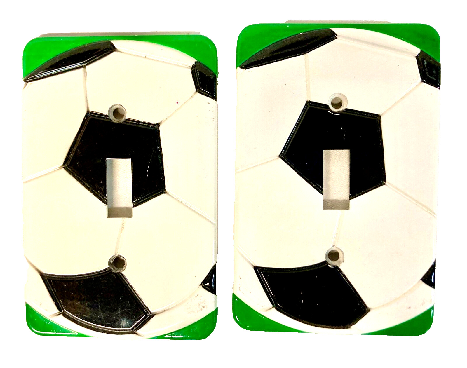 Soccer Ball Toggle Metal Light Switch Decor Plate