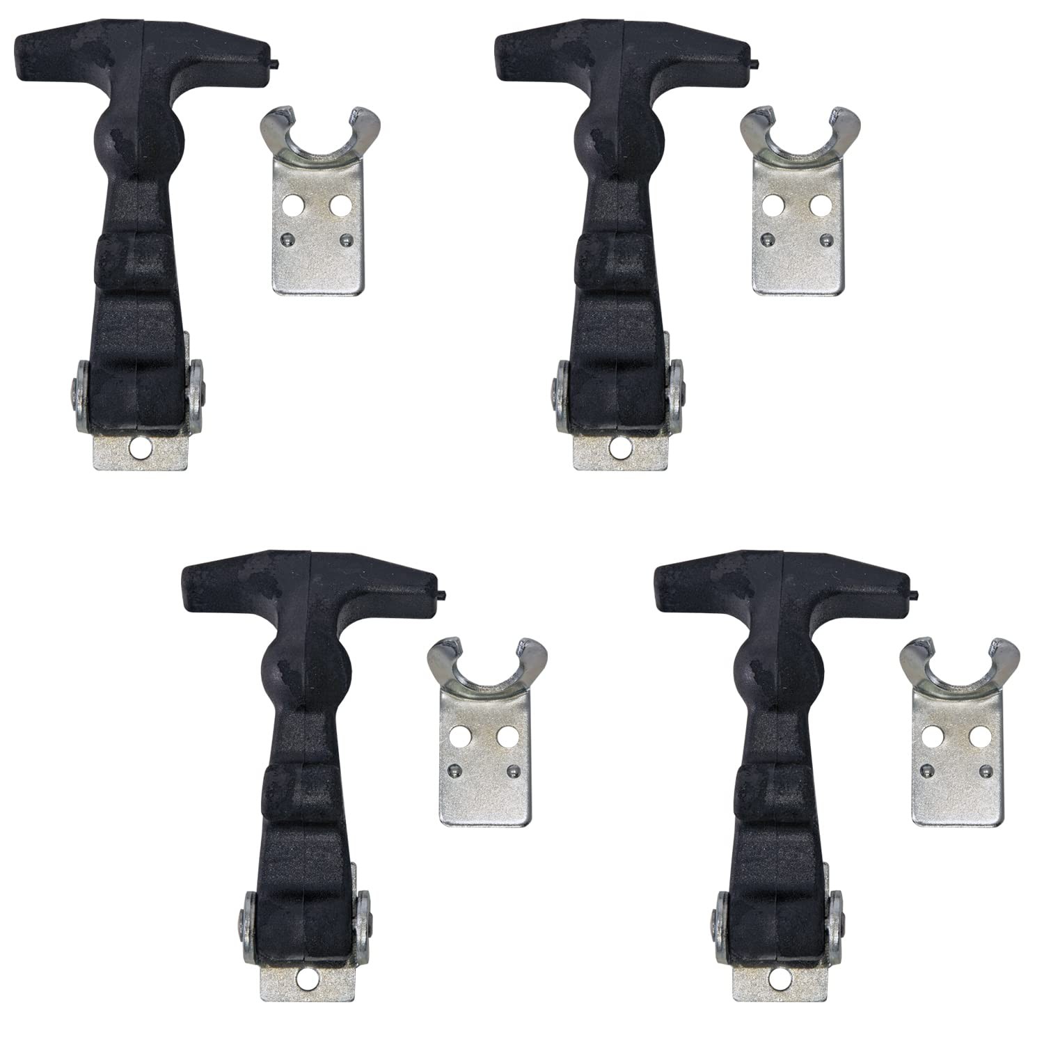 Buyers Products WJ1954 4 Inch Easy Grip Rubber Hood Catch with 4 Count