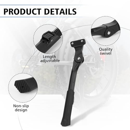 Upgraded Kickstand For Ridstar Q20/Adult Bike/Motorcycle, Adjustable Kick