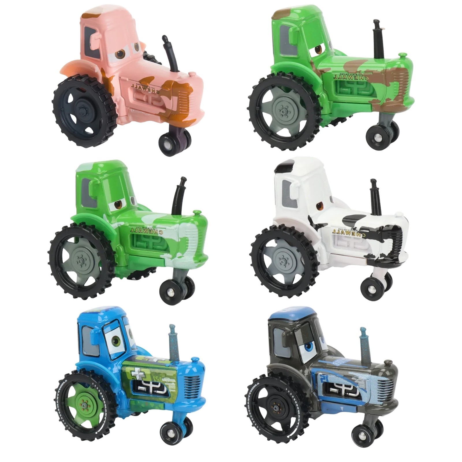 Pixar Cars Clutch Aid Racing Tractor Frank1:55 Diecast Model Bulldozer ToysLoose