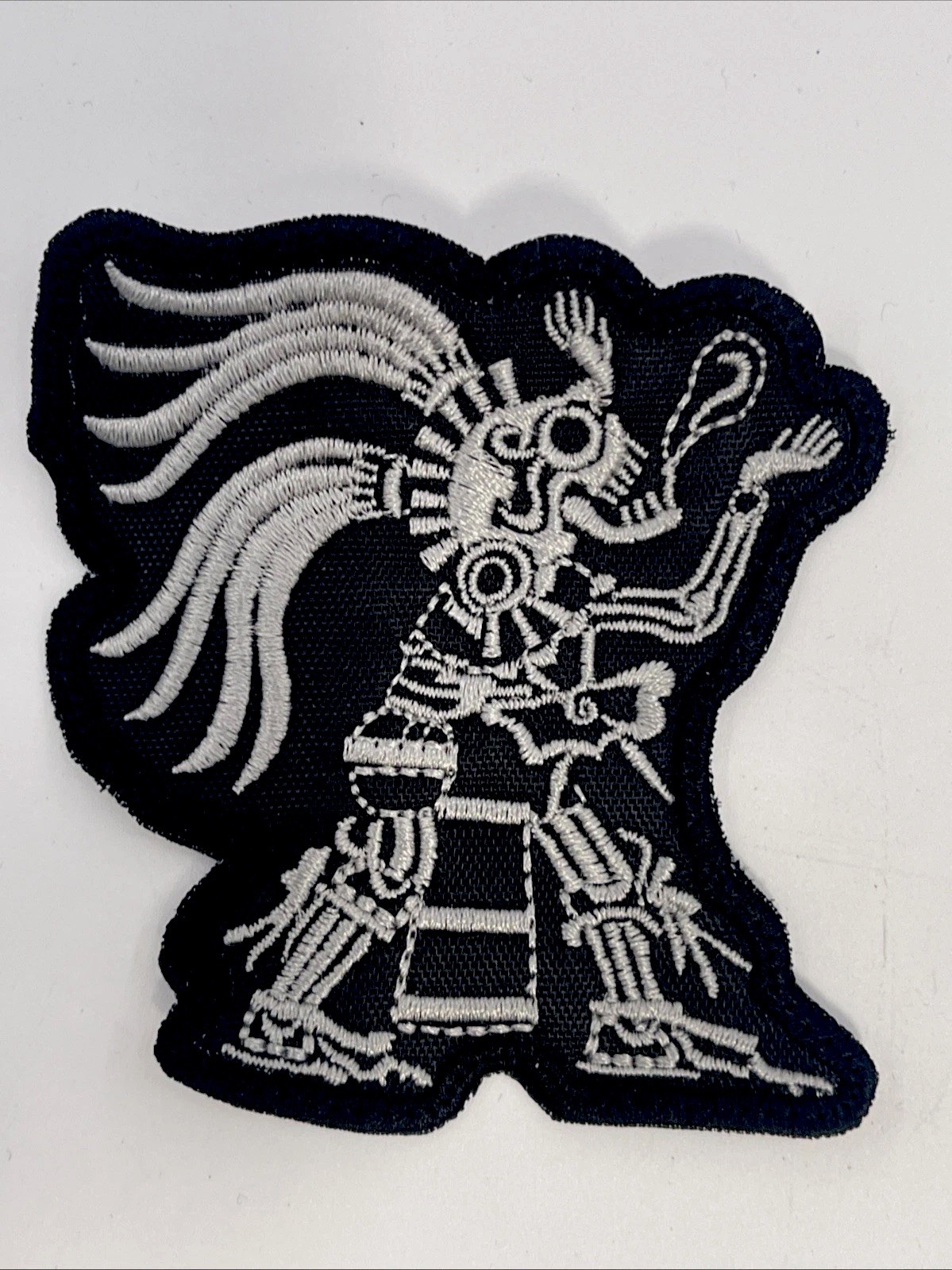 Mictlantecuhtli Aztec Deity Of The Underworld Patch: Sew On, Embroidered, 3”X3”