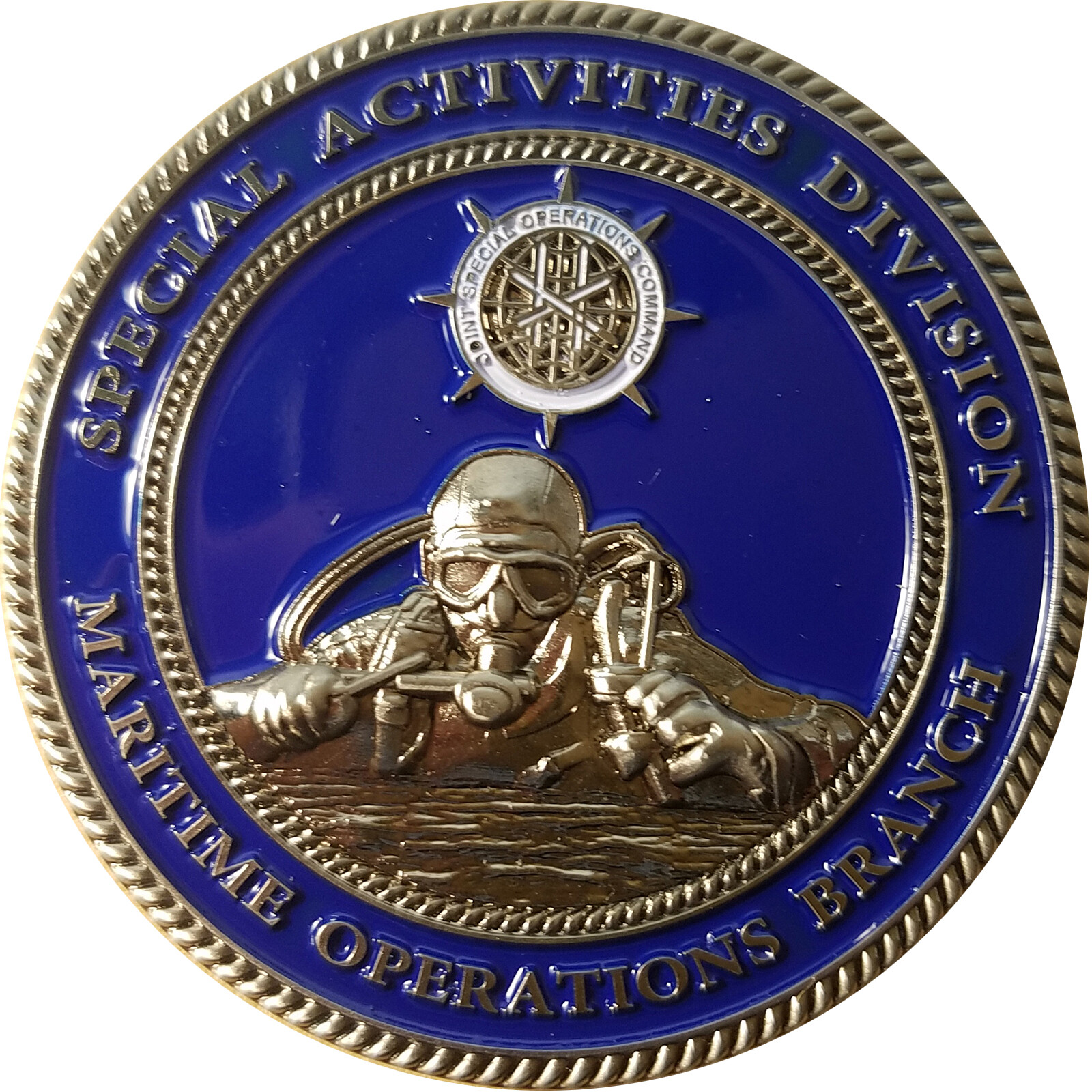 CIA Special Activities Division Maritime Operations Branch Challenge Coin. 2" 66