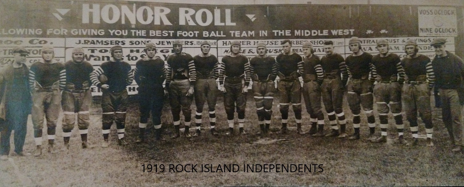 1919 ROCK ISLAND INDEPENDENTS 8X10 PHOTO FOOTBALL WIDE BORDER PICTURE
