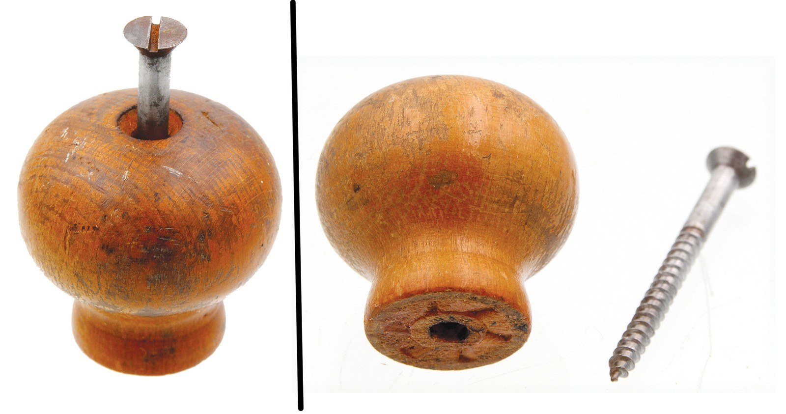 Orig. Turned Beech Front Knob for Stanley No. 26 Transitional Plane-mjdtoolparts