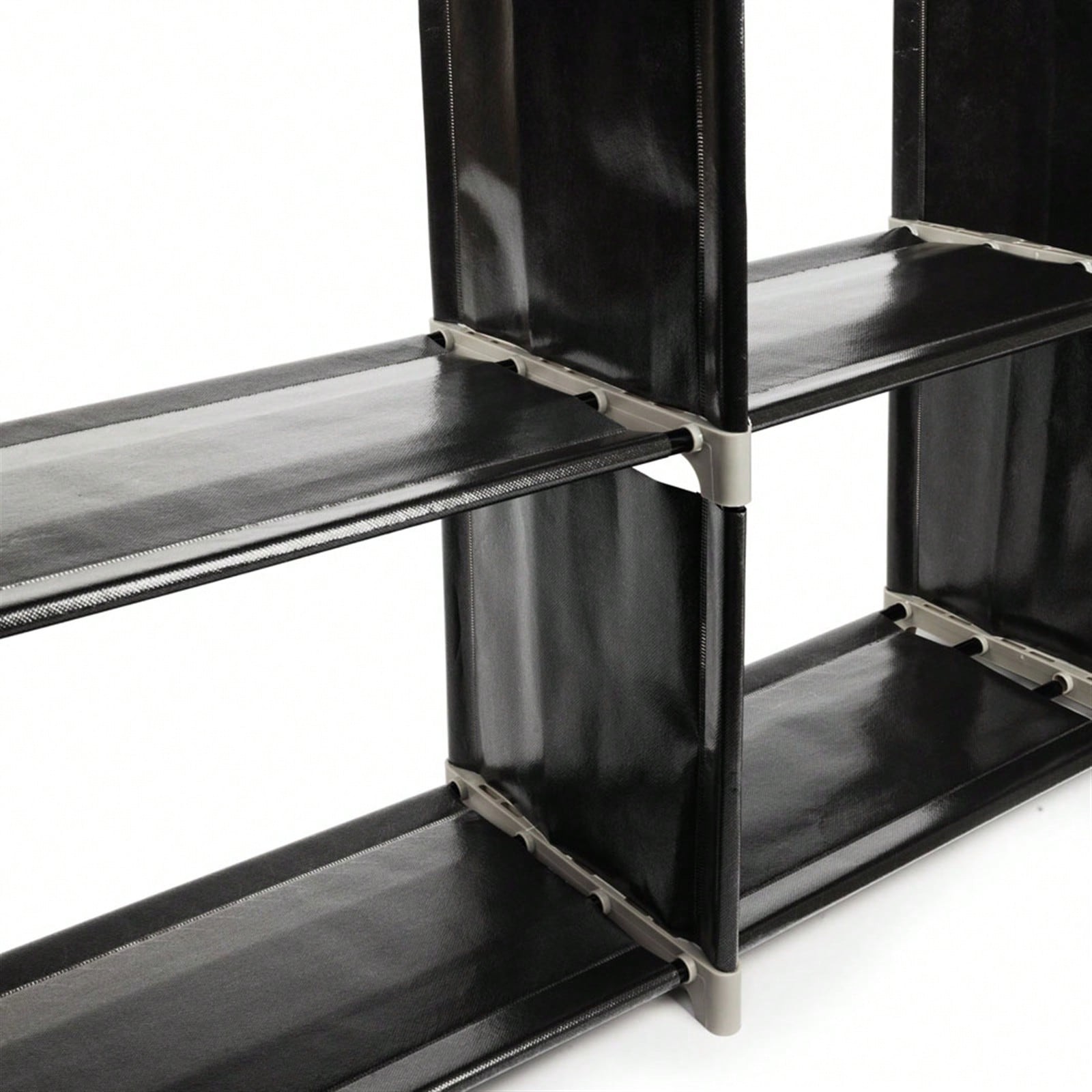 3 Tiers 9 Compartments Storage Shelf Black