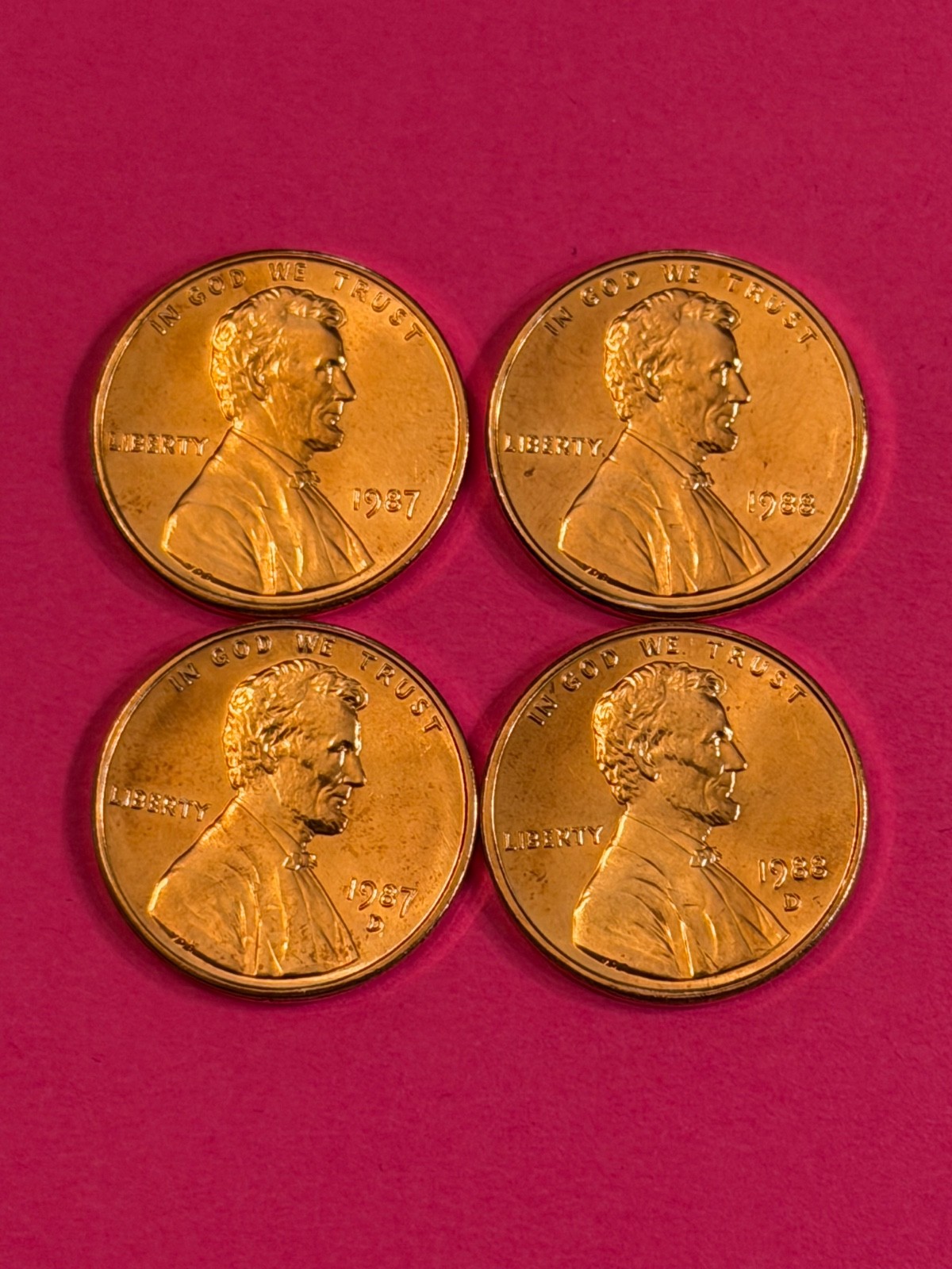 COIN PENNY 1987 PD 1988 PD FREE SHIPPING
