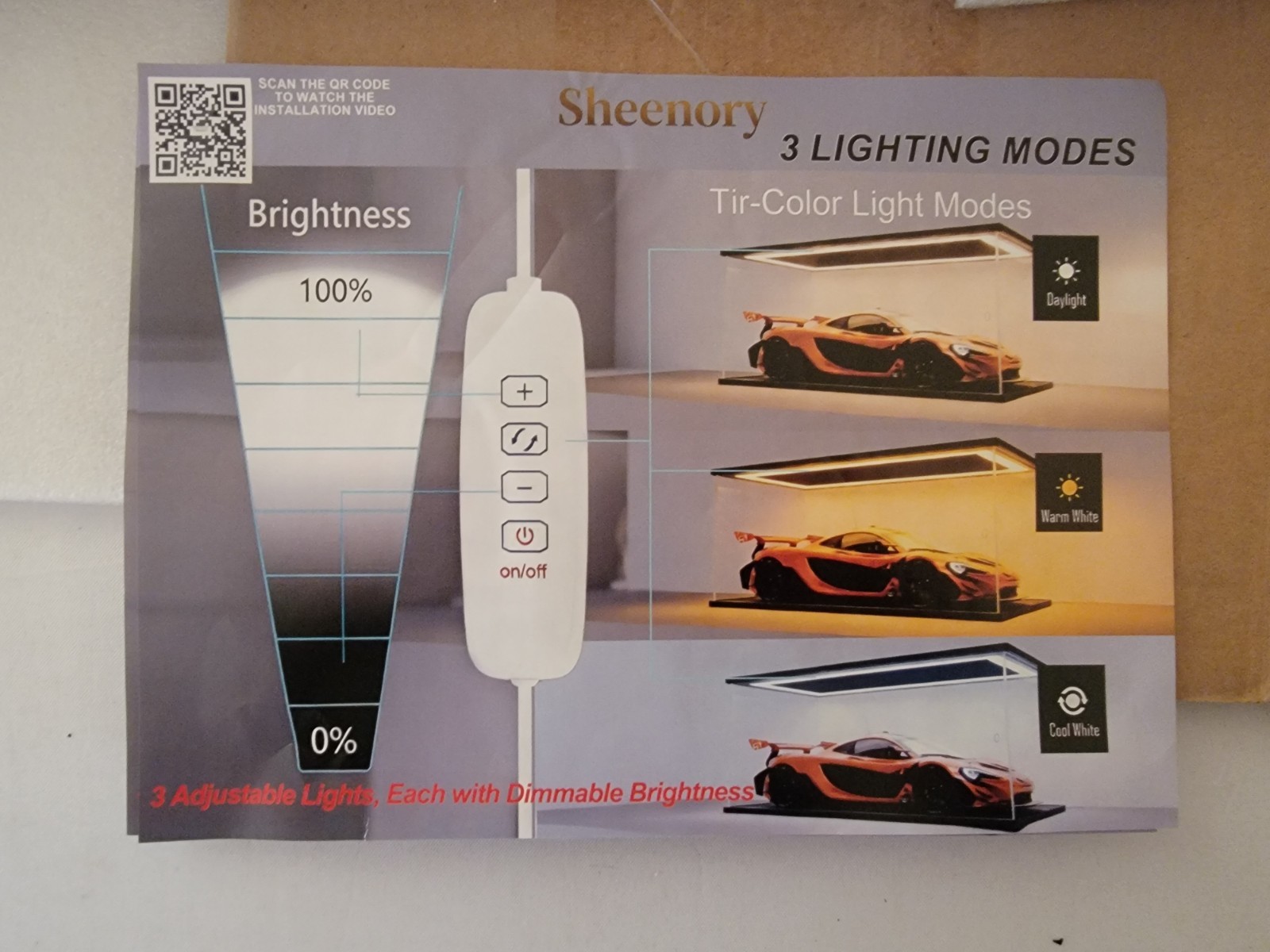 Clear Acrylic Display Case with LED Lights,Dustproof Showcase Display Box