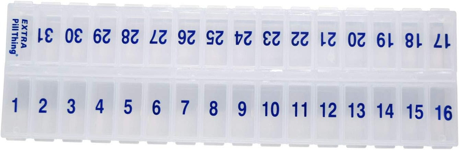 Once-A-Day Monthly Pill Organizer – Large Compartments with Removable Lid for Ea