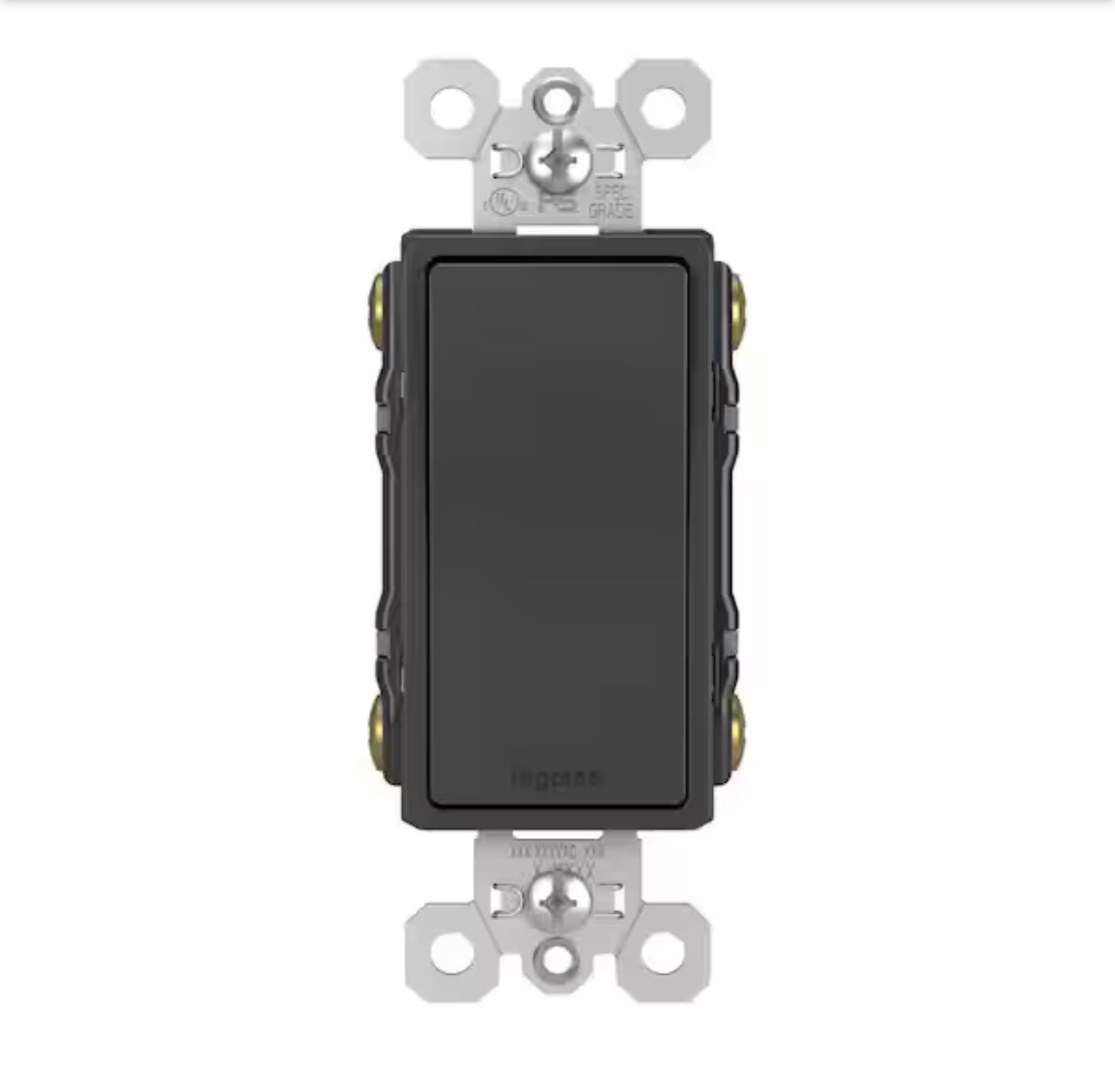 Radiant 15 Amp 120-Volt Single-Pole Decorator/Rocker Light Switch, Graphite