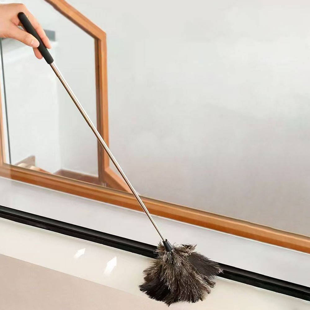 Extendable Ostrich Feather Duster Telescopic Pole Long Duster CW