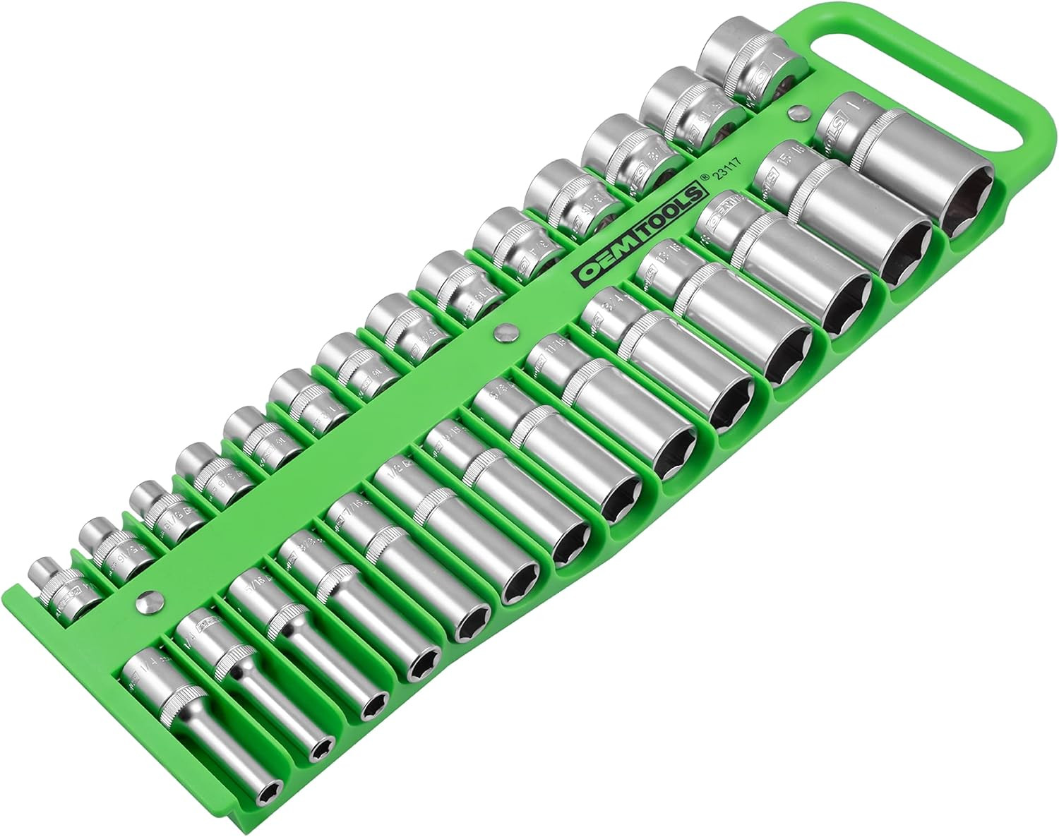 23117 3/8" Drive Portable Magnetic Socket Organizer Tray, Magnetic Socket Holder