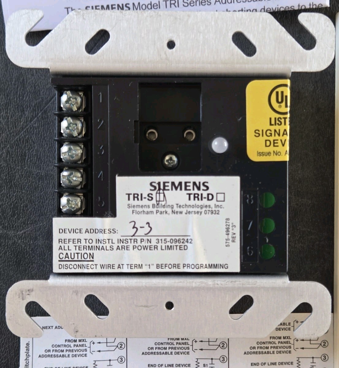 SIEMENS TRI-S SINGLE INPUT INTELLIGENT INTERFACE MODULE 575-496278 - NEW 5 AVAIL