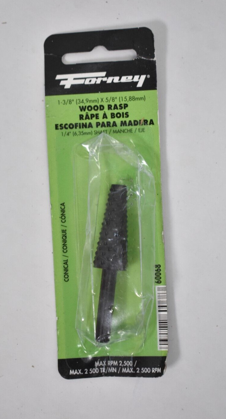 Forney Wood Rasp 1-3/8" x 5/8" Conical Tool 2500 Max RPM 60068 Genuine OEM