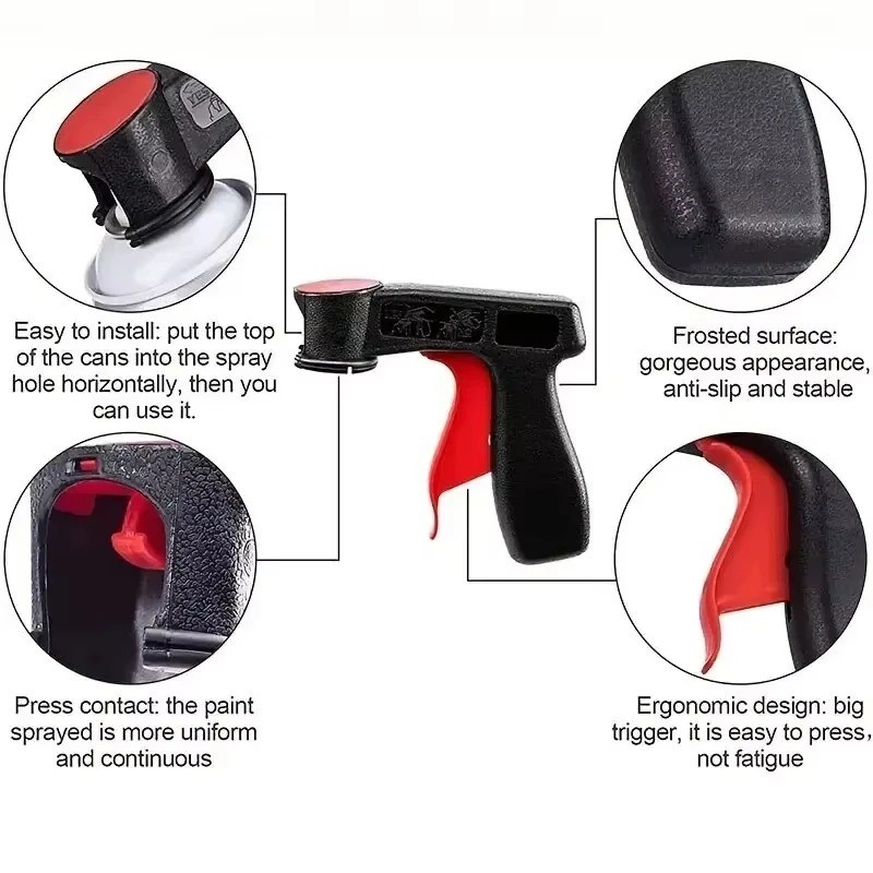 2 Pack Spray Can Handle Trigger Adapter | Aerosol Grip Paint Sprayer Tool