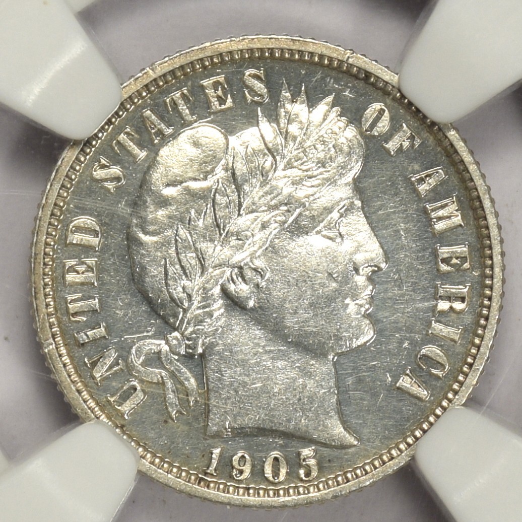 1905 PROOF BARBER DIME ~ NGC PF61 ~ NICE AND WHITE!