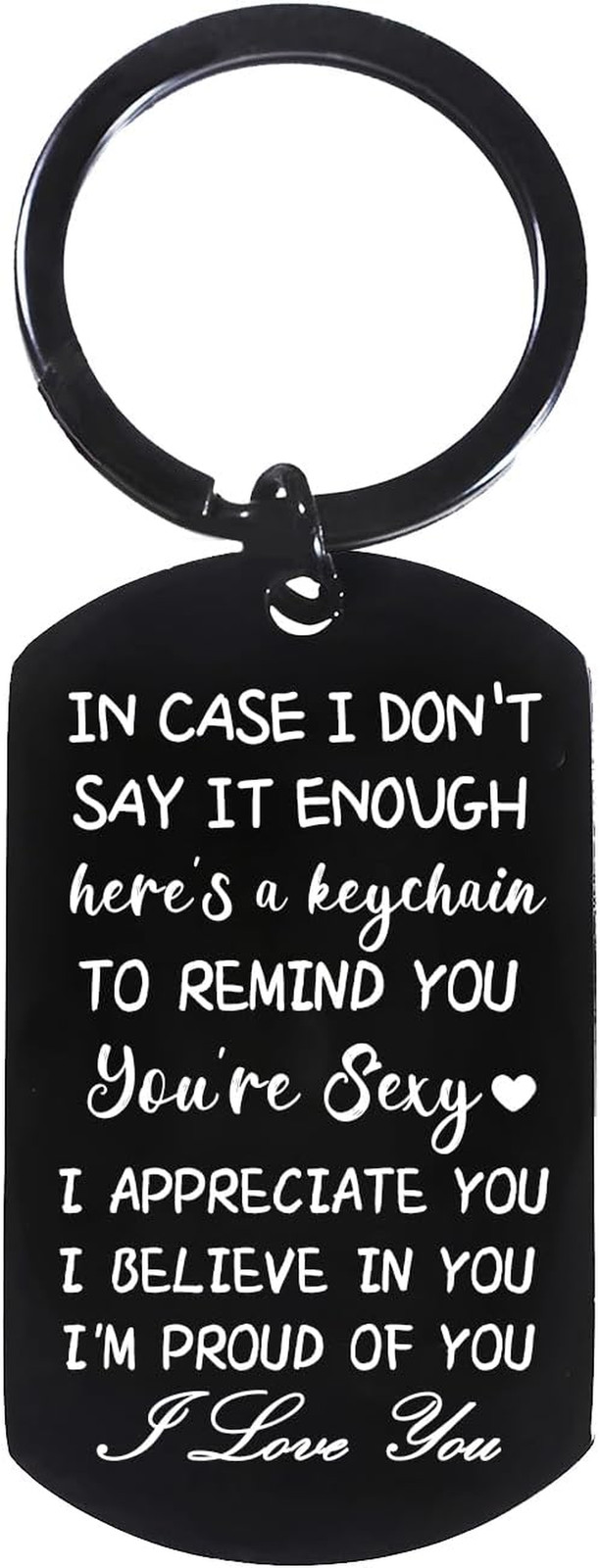 Anniversary Keychain I Love You Gifts for Him Her Valentines Day Gift for Couple