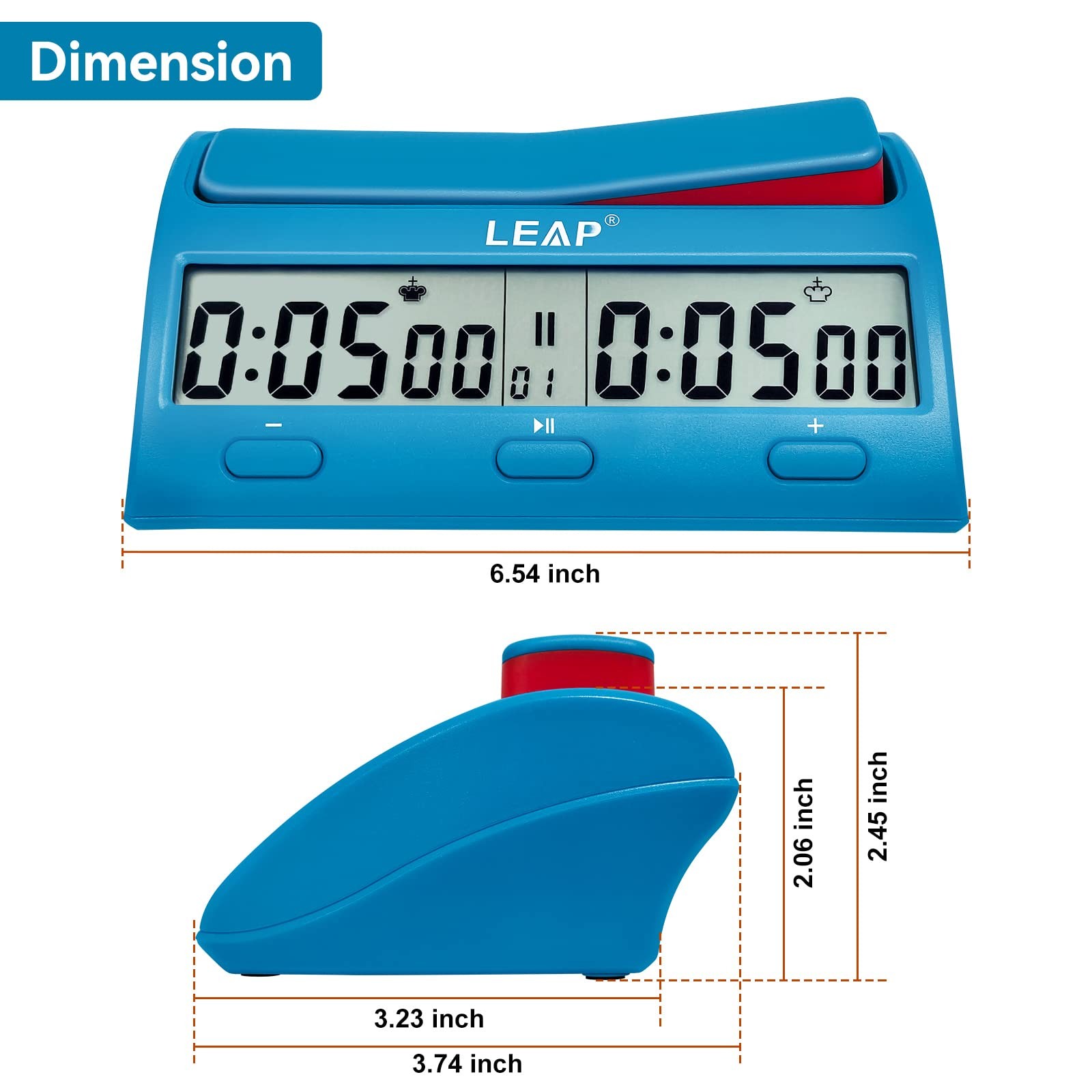 LEAP Chess Clock Advanced Digital Chess Timer 7 Type 38 Timing Set Modes