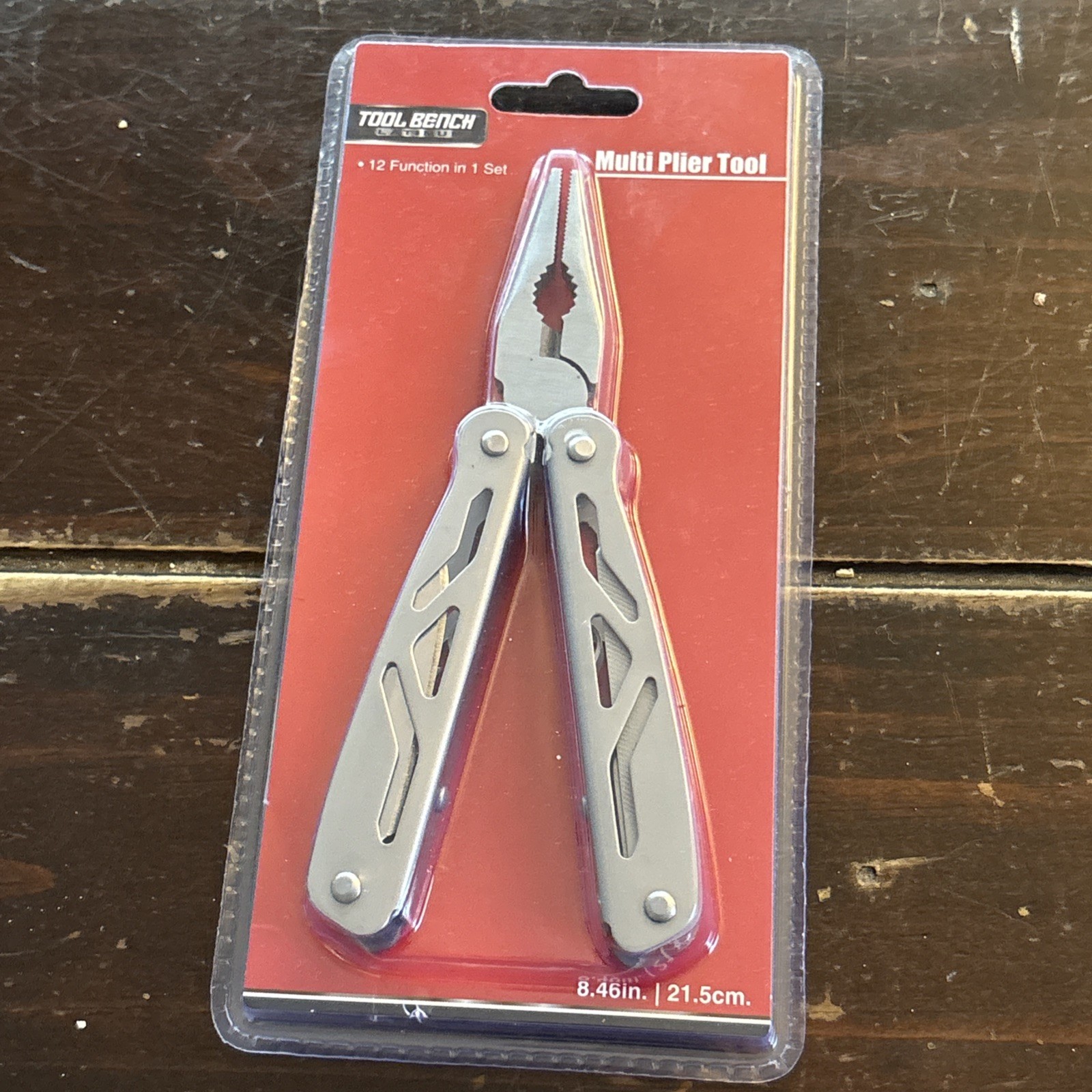 Tool Bench -- 12 Function - Compact - Stainless Steel Multi Function Plier Tool