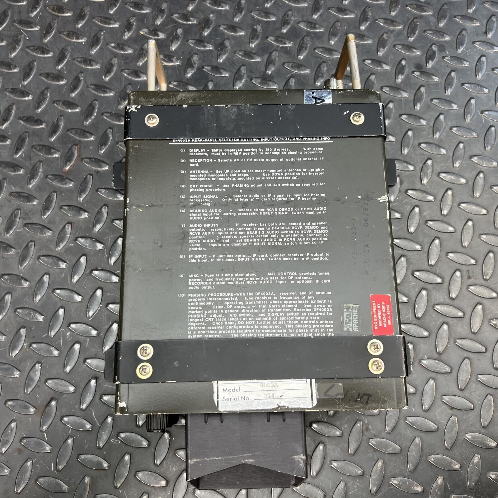 Radio Direction Finder: Doppler Direction Finder OAR DF4003A