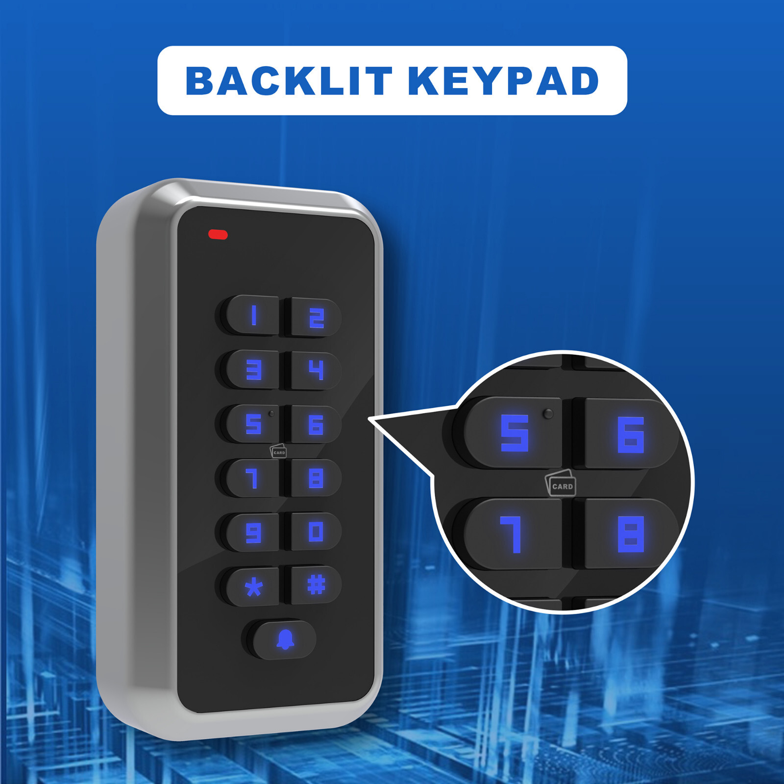 Door Access Control System Electromagnetic Lock Kit with Keypad and Exit Button