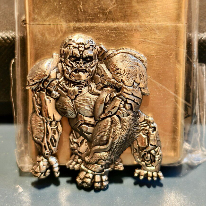 New Gorilla Brass Sticker DIY Kerosene Lighter Decoration 1 Piece