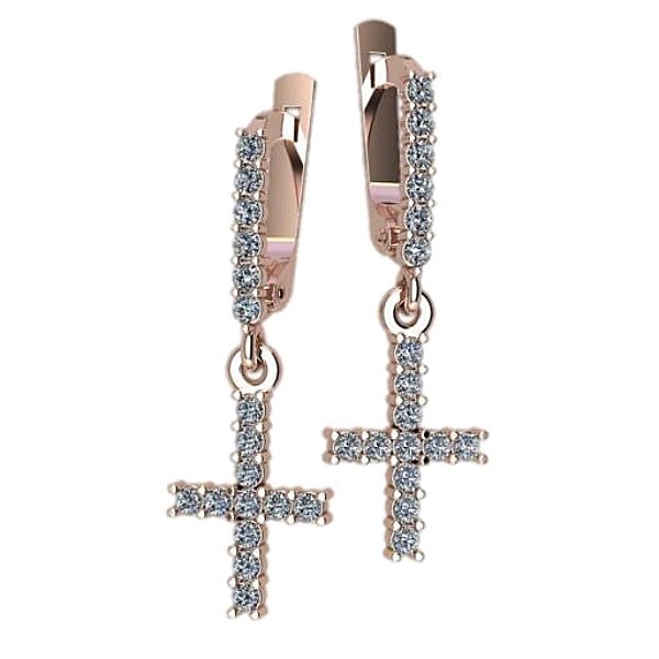 2 pairs Cross Earring Wax patterns for Lost Wax Casting Jewelry/waxes_40999