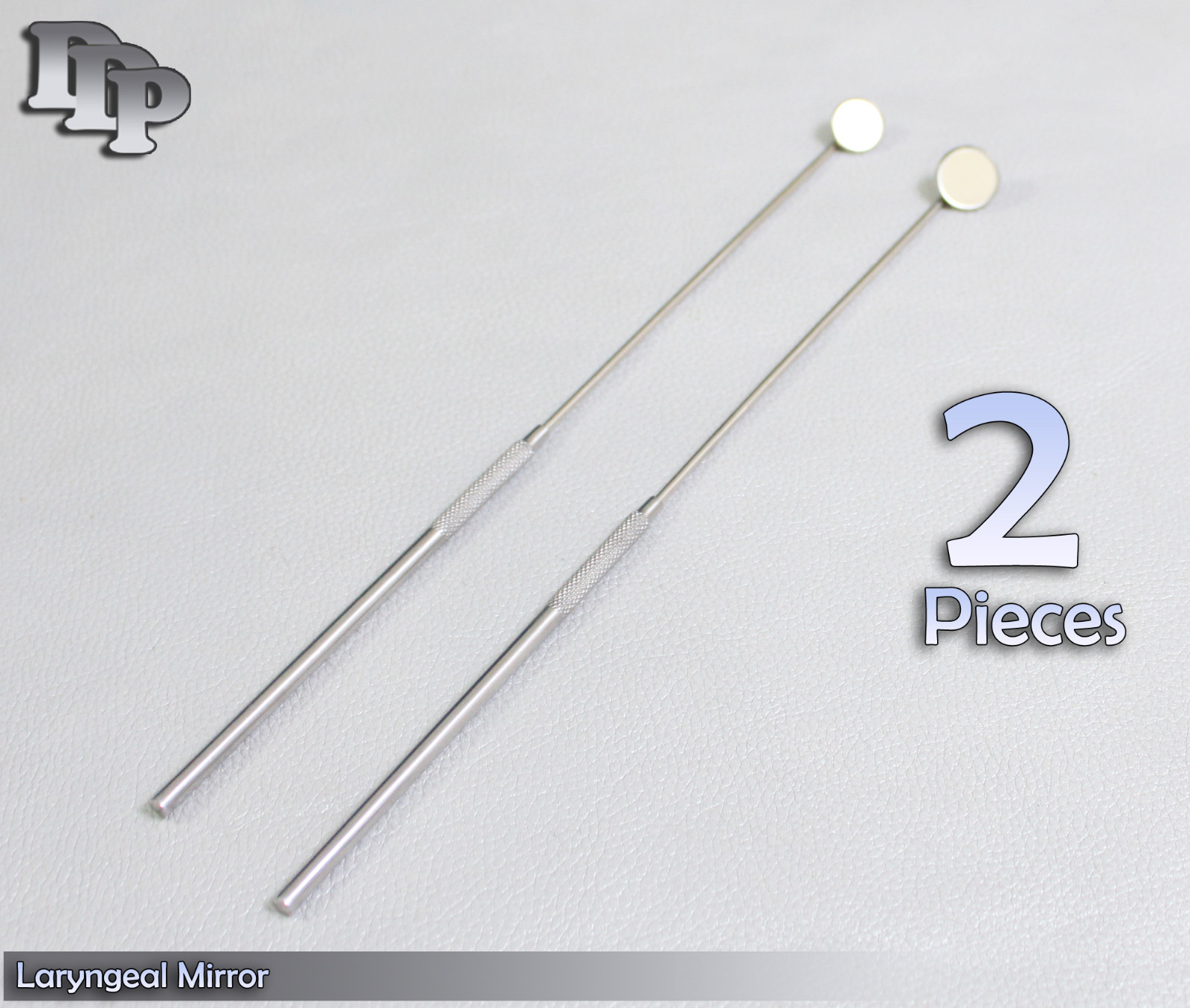 SET OF 2 LARYNGEAL BOILABLE HYGIENE DENTAL MIRRORS WITH HANDLE #00 #2