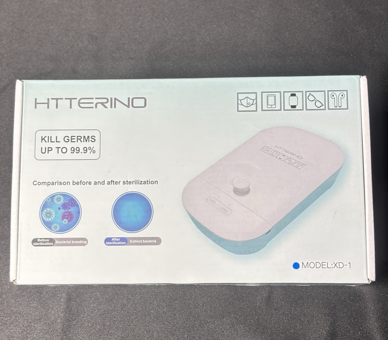 NEW Hitterino UV Sterilizer Box Kills Up To 99.9% Germs  Model XD-1