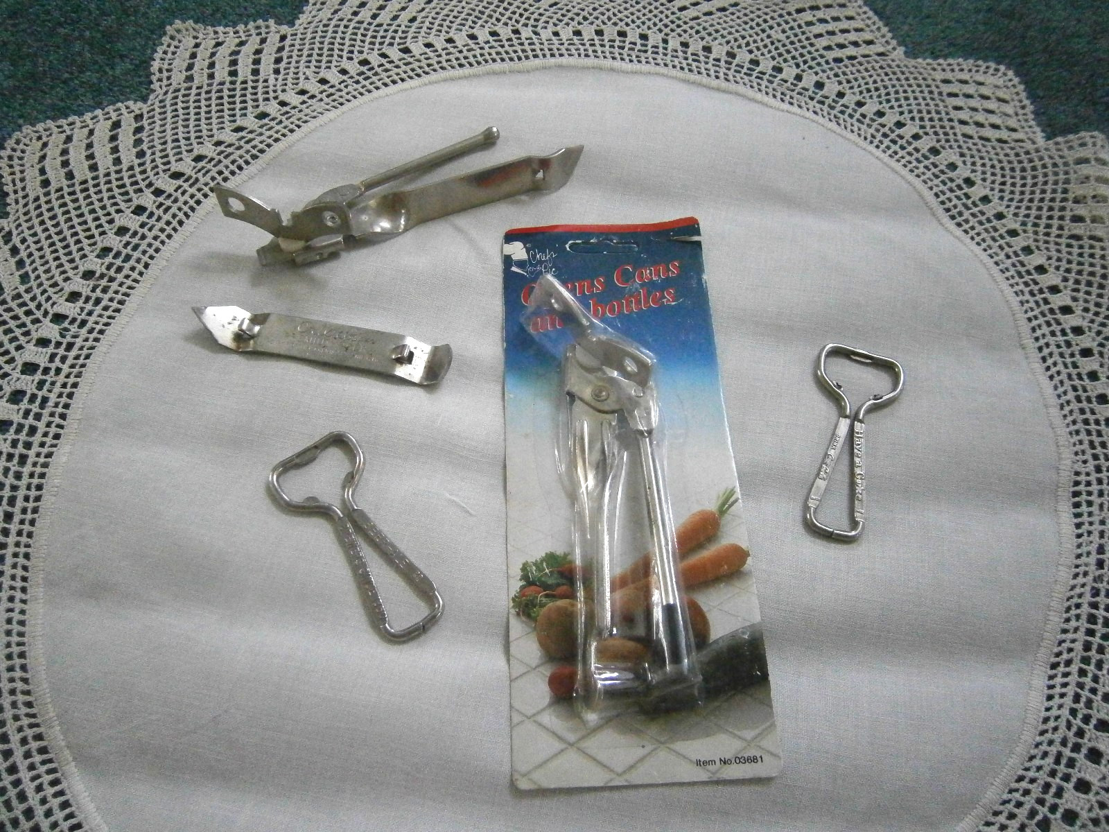 5 Vintage Bottle Openers Church Keys Schmidt's Ortleib Coke EKCO 3 Way