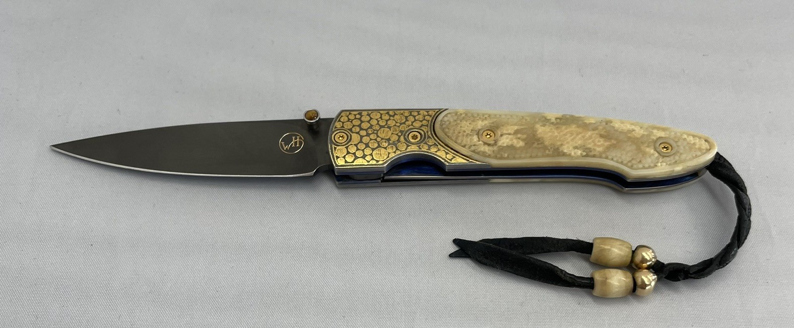 William Henry T10AG-6 Limited Edition Knife 67/100 24KT Gold & Fassil Handle