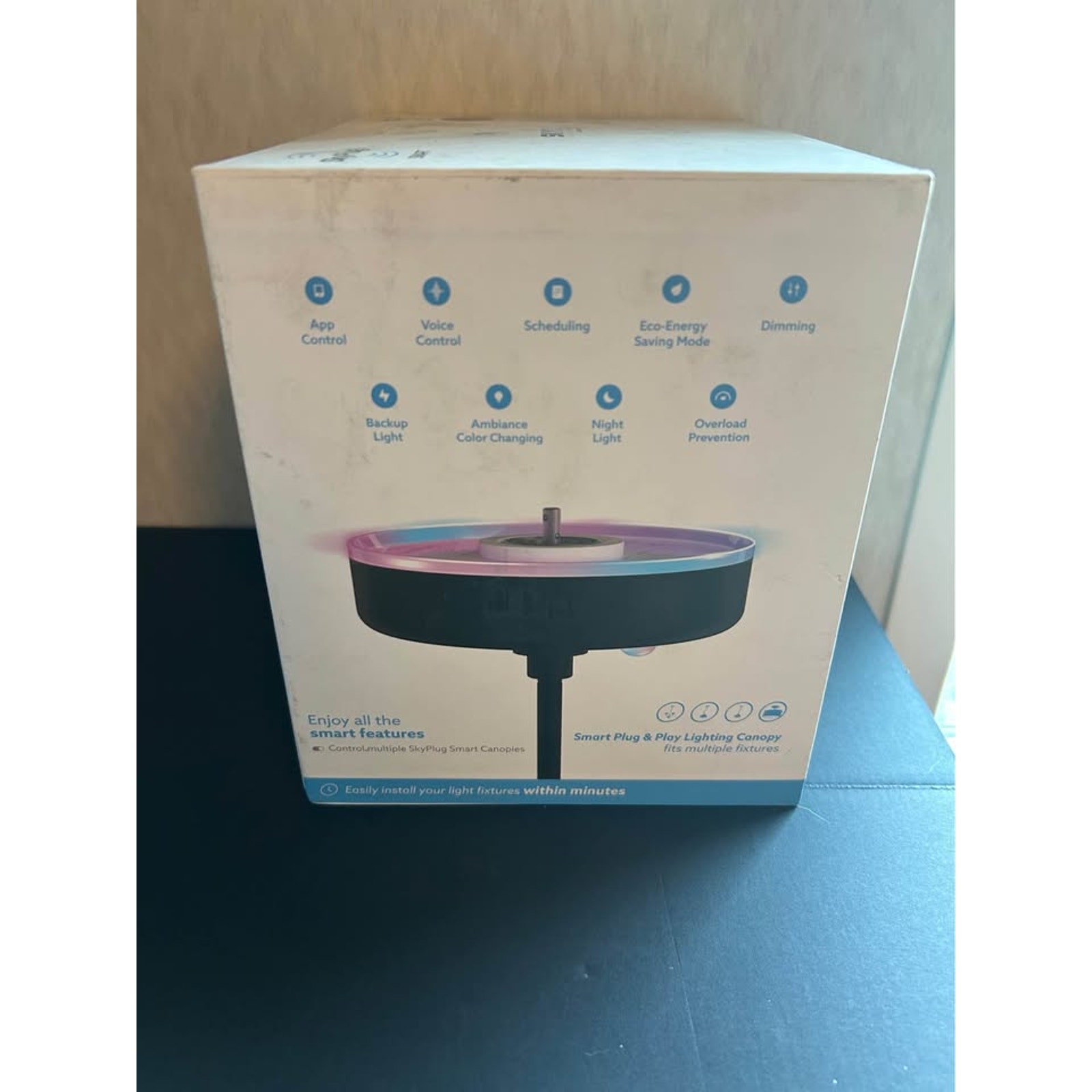 SKYX Platforms SkyPlug Smart Plug & Play Lighting Canopy 5912-BK Black
