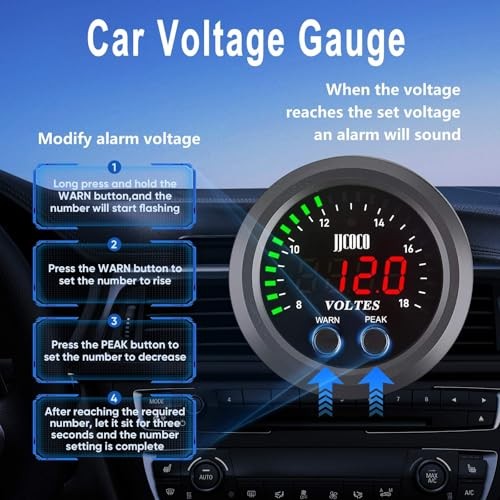 Universal Voltage Meter Kit Car DC 12V Voltmeter Red Digital LED Volt Gauge