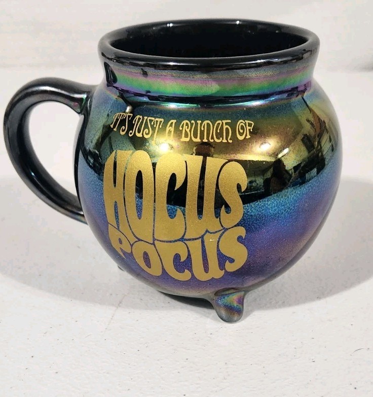 Disney Hocus Pocus Iridescent Cauldron Shaped Mug and Spoon Set