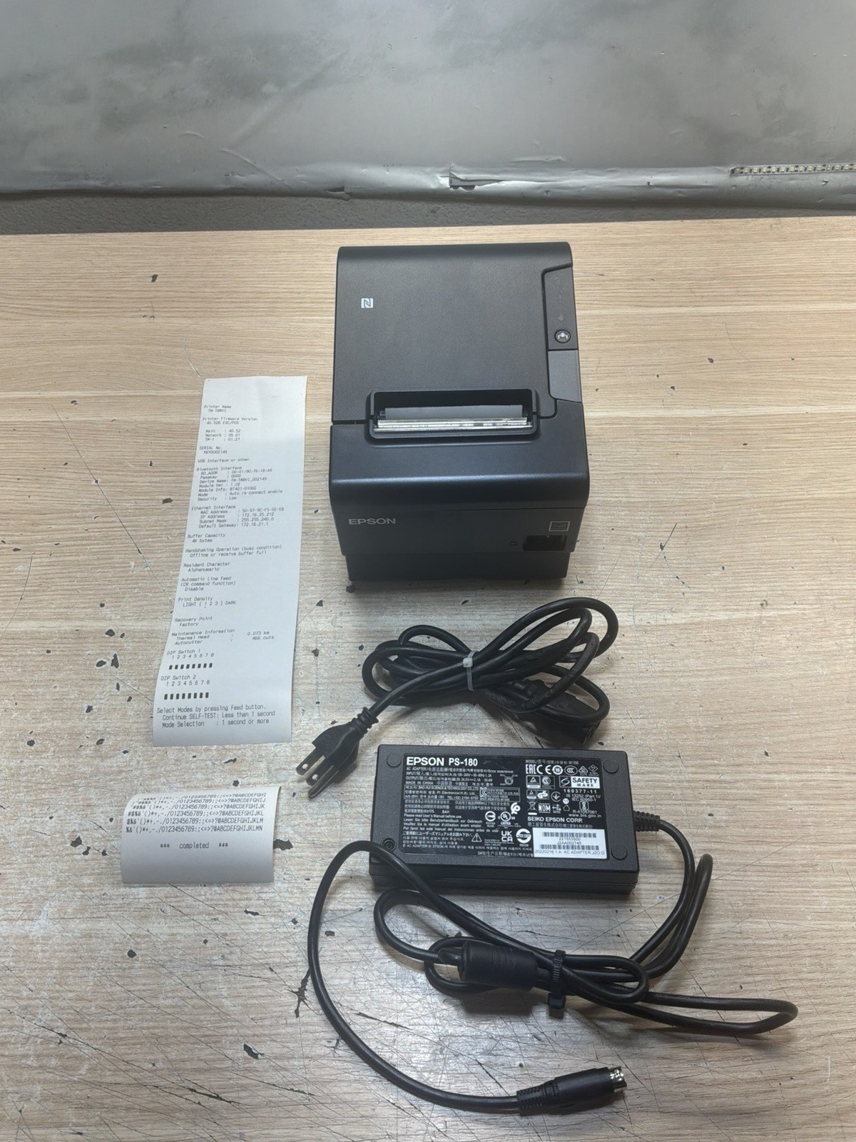 Epson TM-T88VI M338A POS Thermal Receipt Printer Black/JUA3996