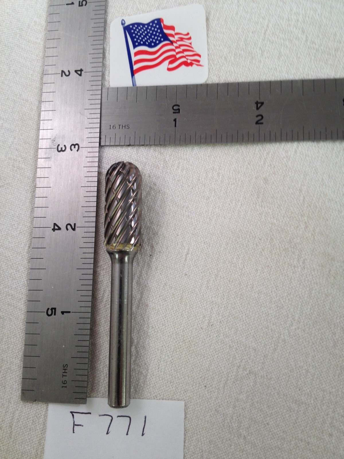 1 NEW FALCON / SGS 1/4" SHANK CARBIDE BURR SC-4 STEEL CUT RADIUS END (F771)