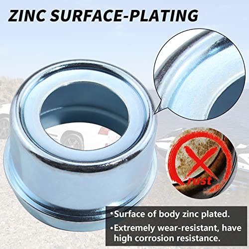 4PCS 2.72" Trailer Hub Cap,Trailer Axle Bearing Dust Cap Cup Grease Cover with