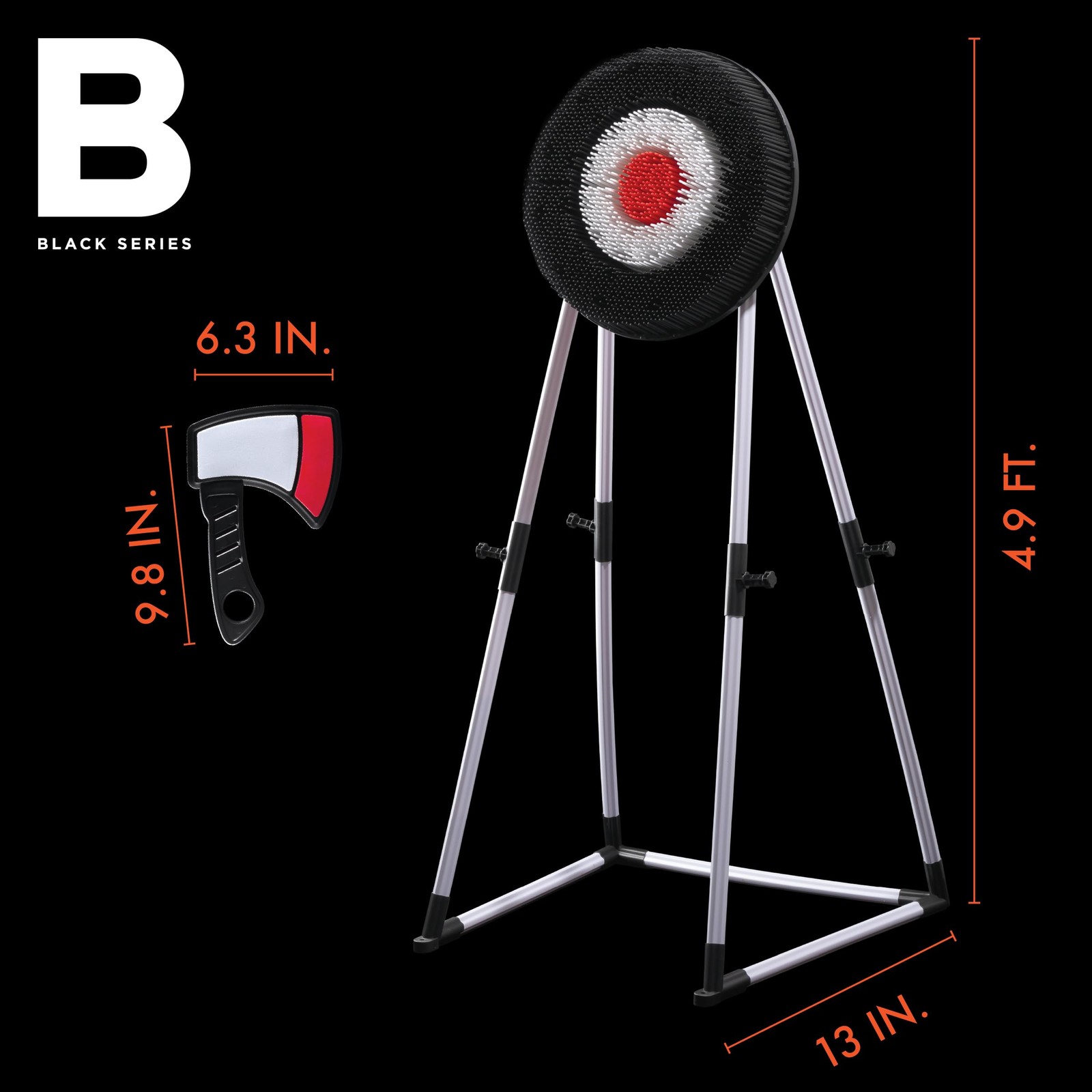 Black Series Axe Throwing Target Set Includes 3 Target Lightweight Plastic