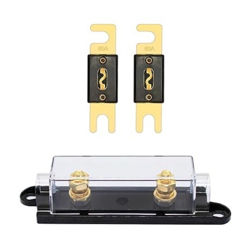 Fuse Holder with 2 60A FusesModel: ANL 60A Fuse Model: ANL 60A Fuse