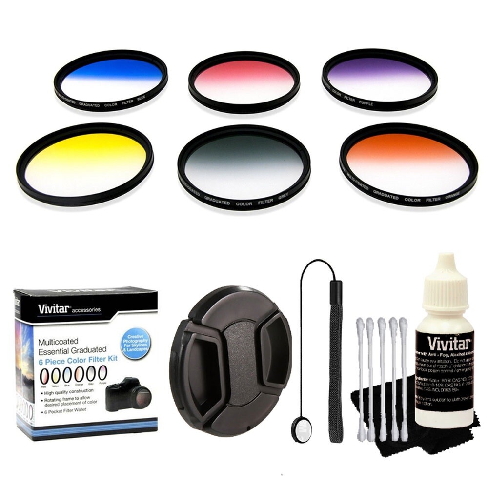 Vivitar 67mm Multi Coated Graduated Filter Kit + Top Kit for All 67mm Lenses