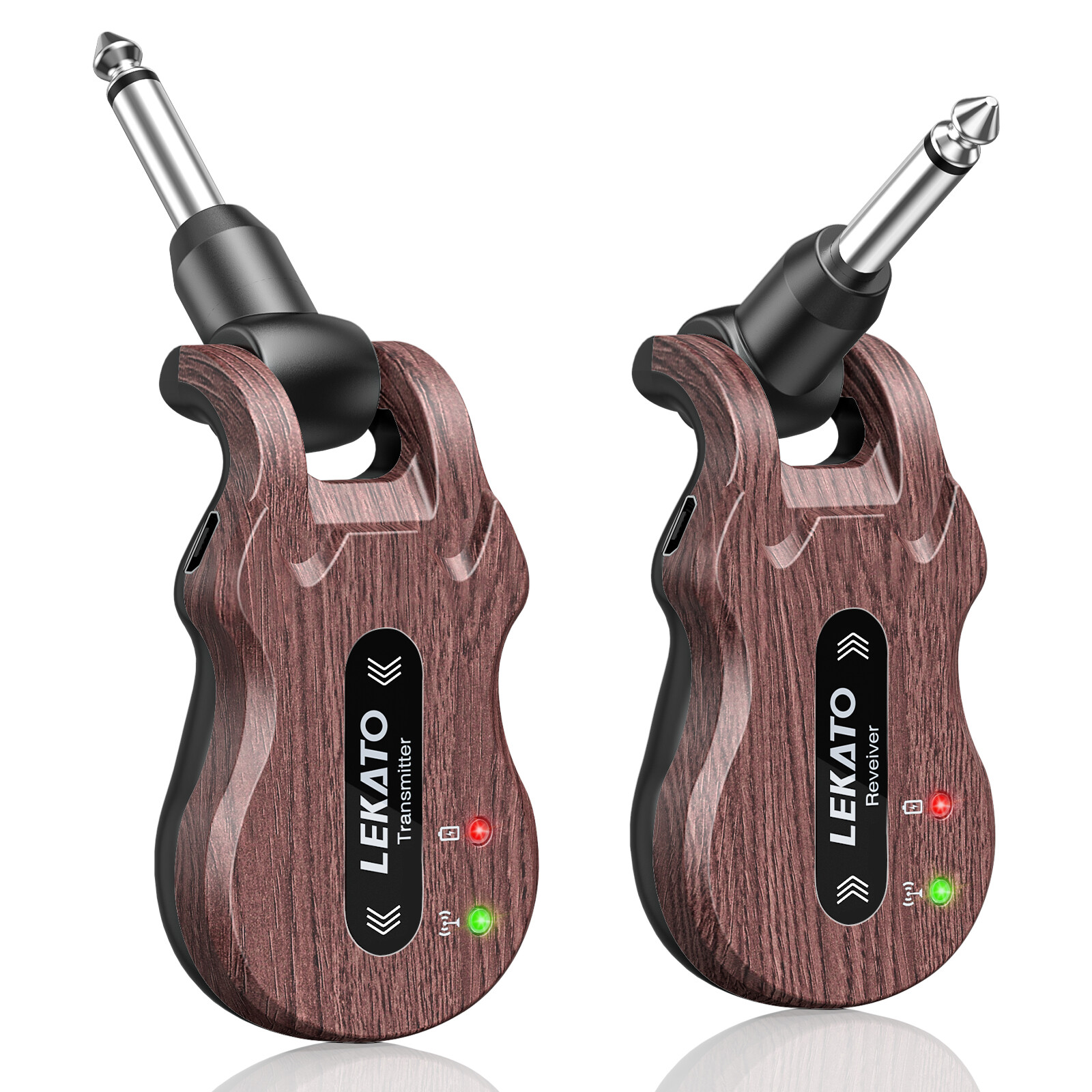 LEKATO Wireless Guitar Transmitter Receiver System 5.8GHz No-interference 100ft