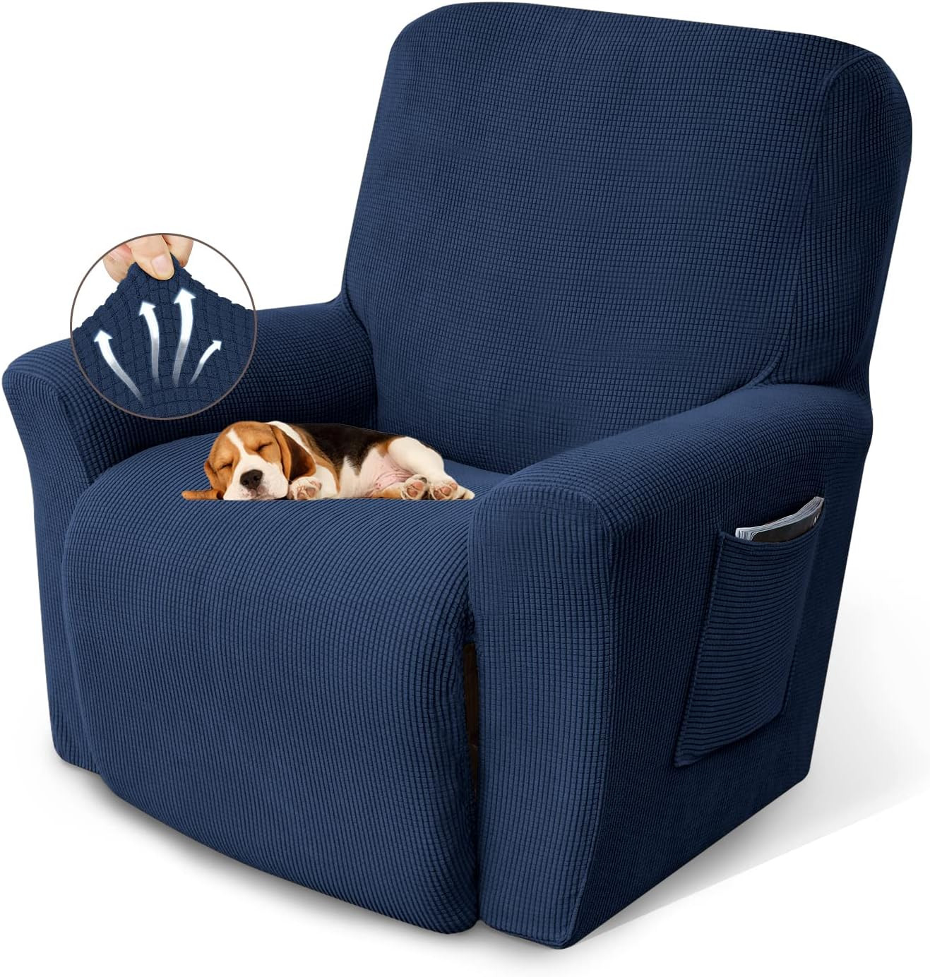 Funda de sillon reclinable estirable 1 pieza elastico protector sofa ninos