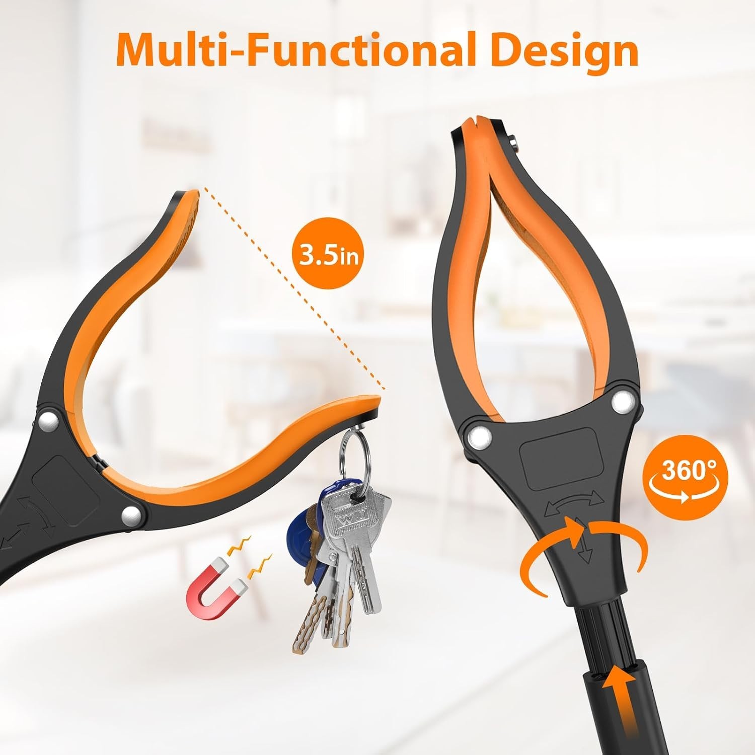 32" Grabber Reacher Tool, 2-Pack Foldable Reacher Grabber Pickup Tool with 36...