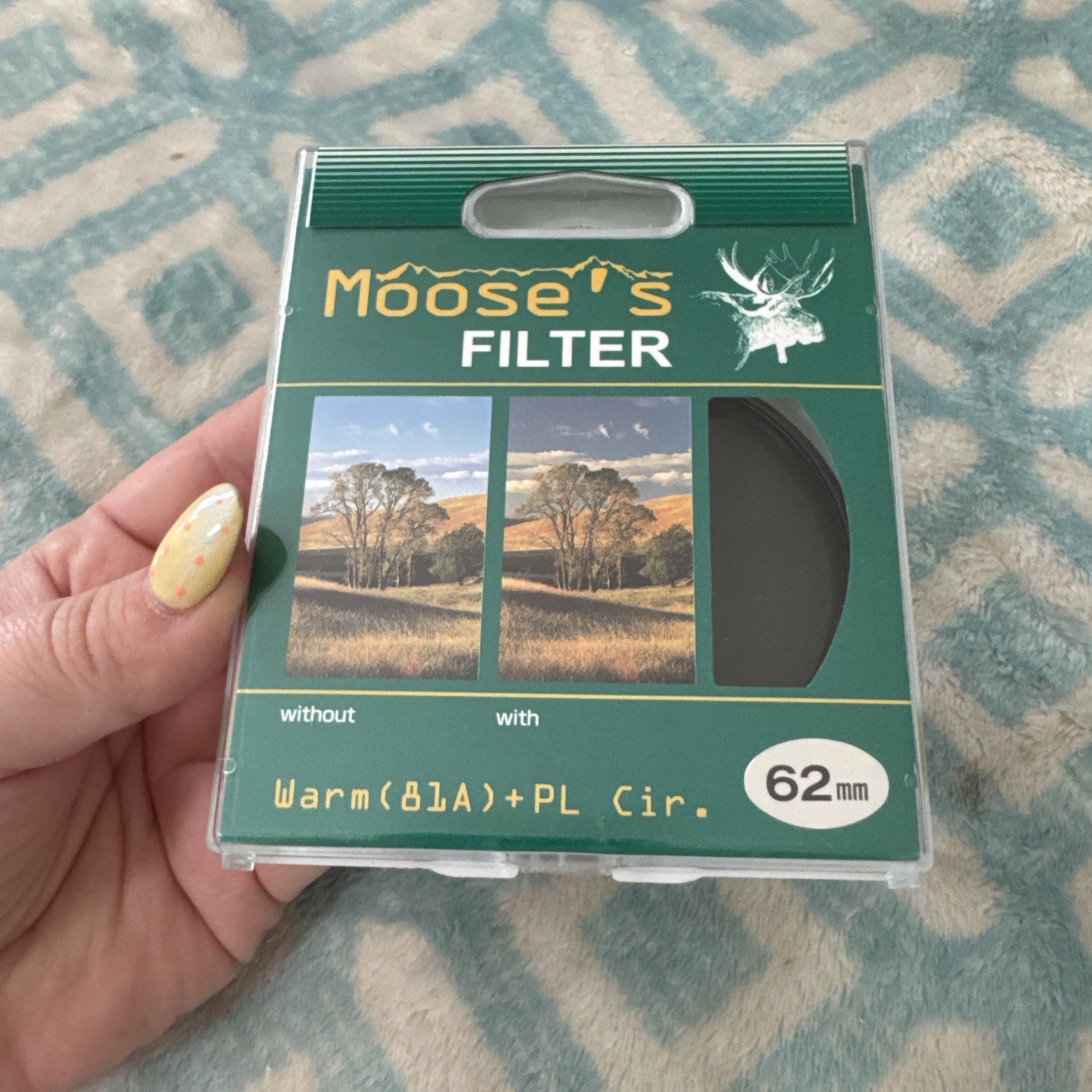 Moose's Warm (81A) + PL Cir. 62mm combo filter in jewel case - mint-