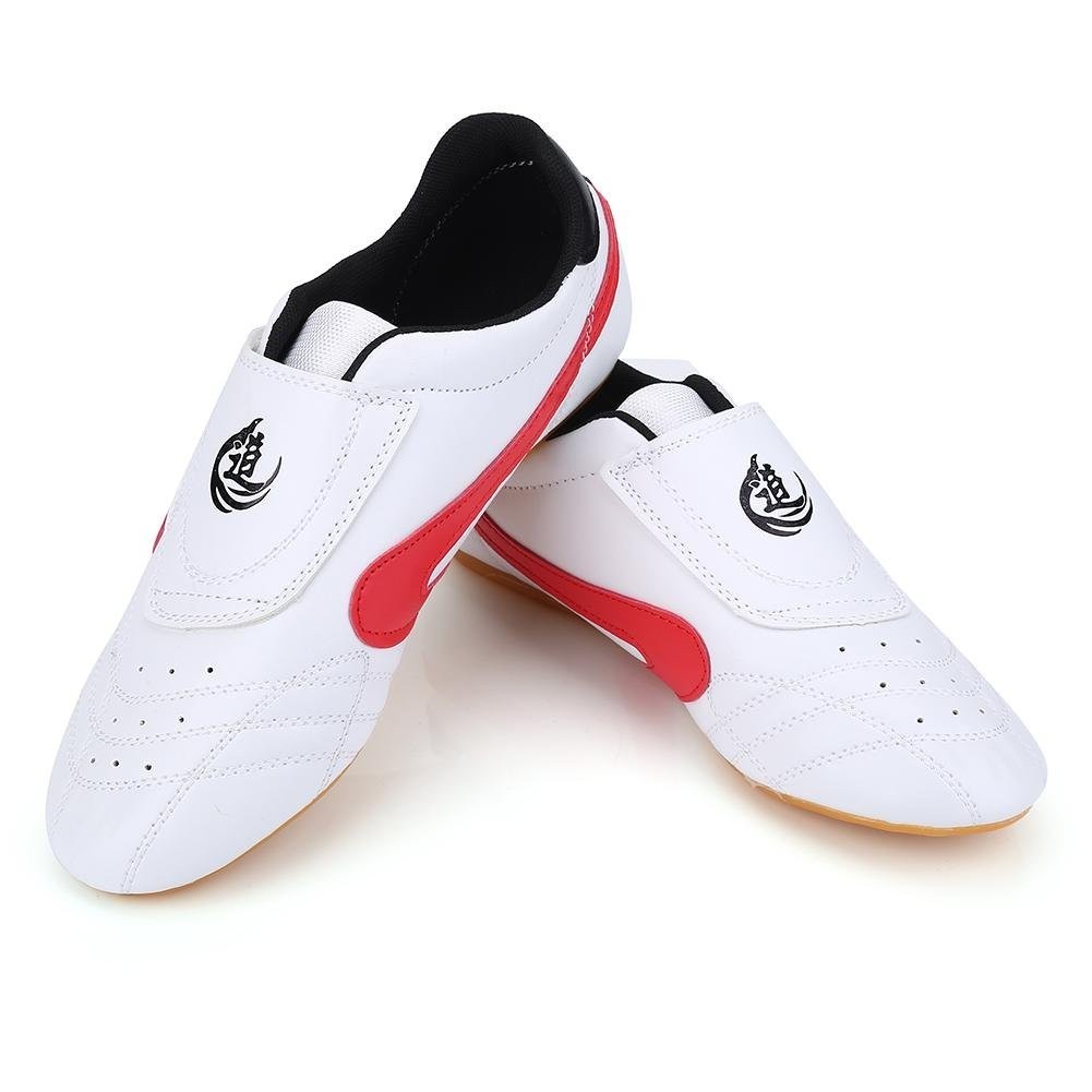 Dilwe Taekwondo Shoes Indoor Mat Training Shoes PU Leather  Boxing for Adults 40