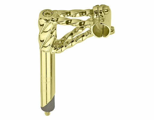Bike Double Twisted Lowrider Stem 21.1mm Gold. bike part ,bicycle parts.