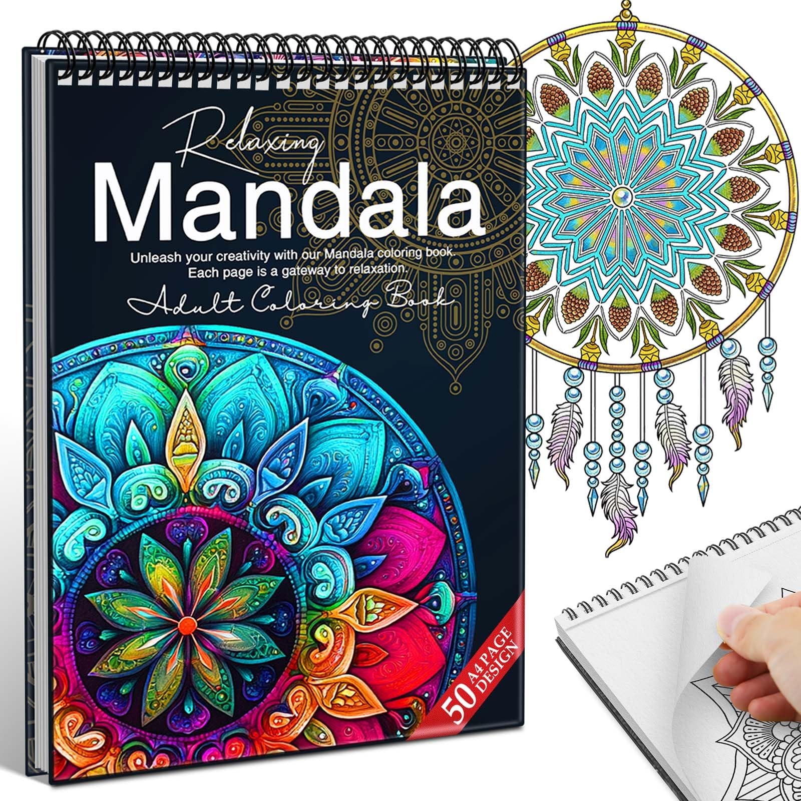 Mandala Coloring Book for Adults Women Relaxation, Adult RED