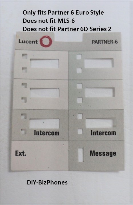 5-Pack Lot Paper Desi Label Strip Avaya Partner 6 Series-1 Phone Euro AT&T