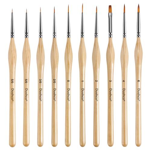 Miniature Paint Brushes, Set of 10 Pcs Paint Brushes for Acrylic Painting,