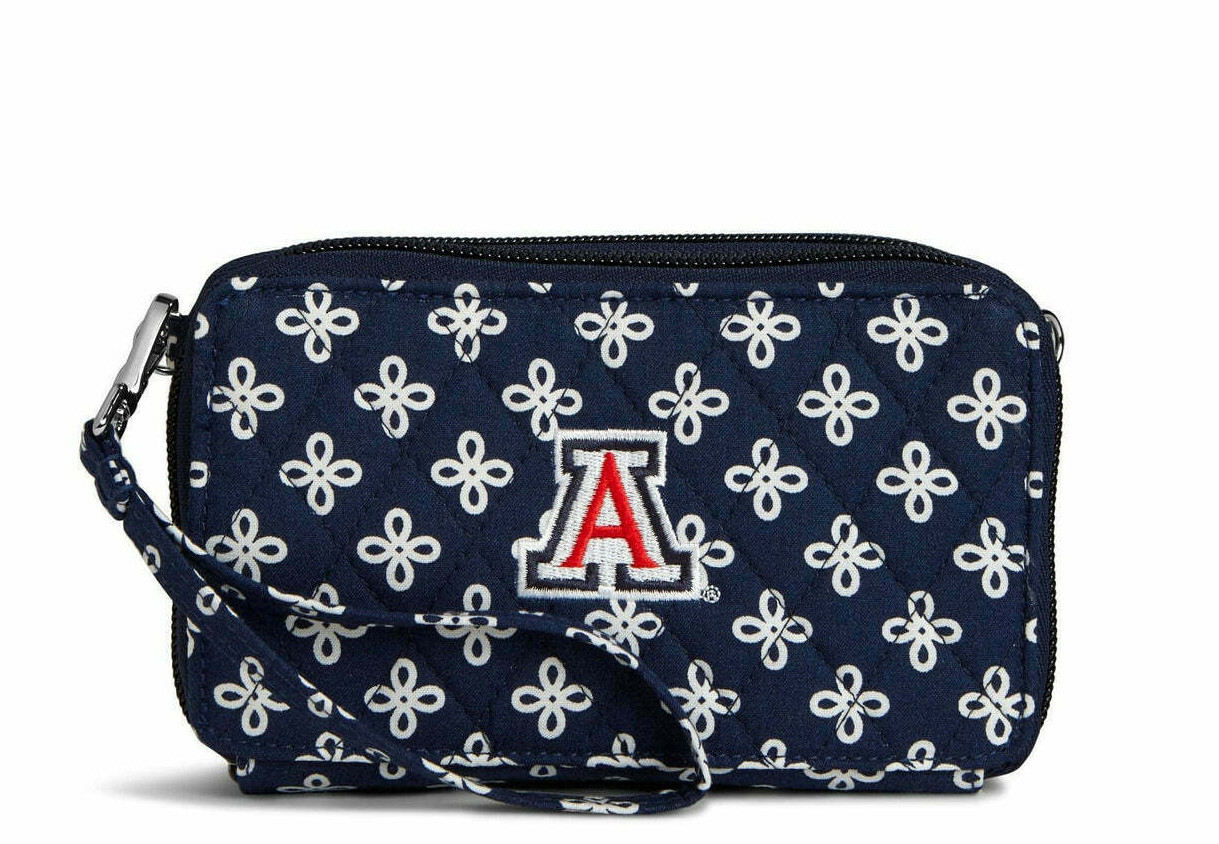 University of Arizona A All in One Crossbody RFID Vera Bradley Blue White NWT