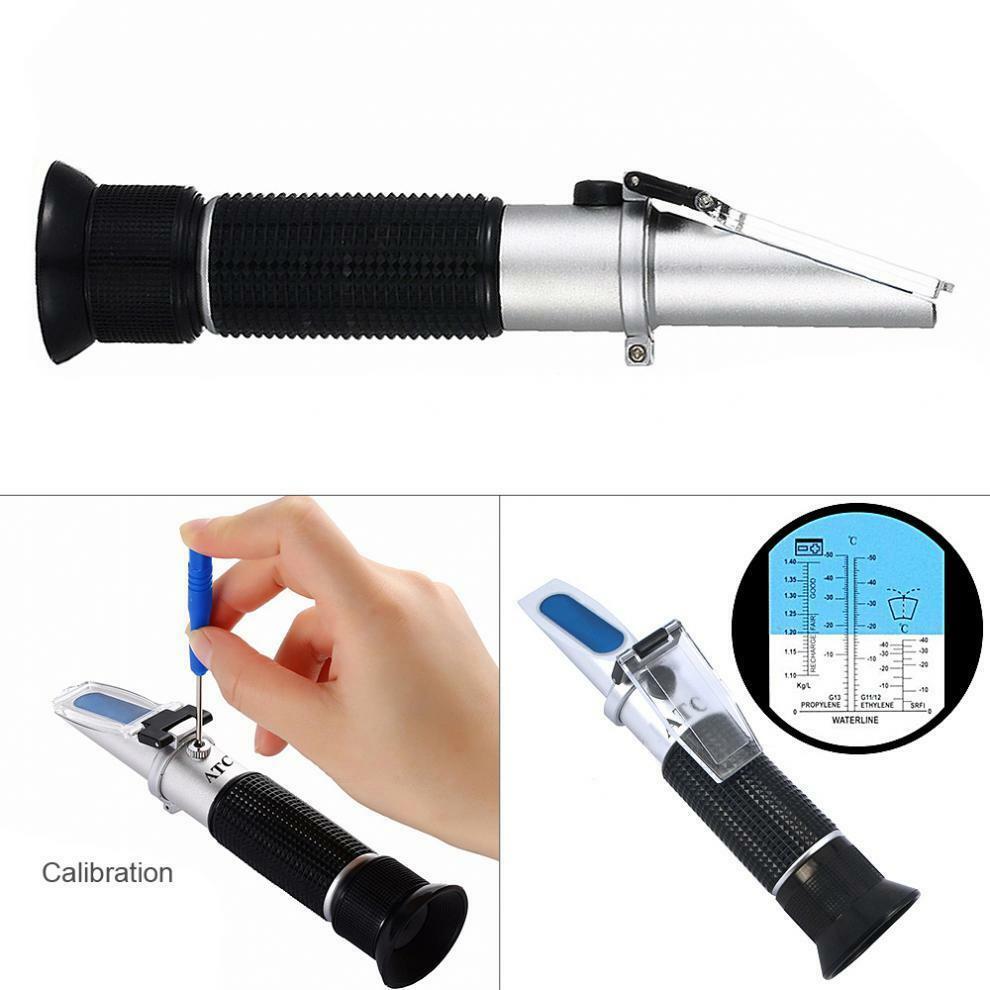 ATC Glycol Refractometer Antifreeze Battery Acid Engine Coolant Tester Tool New